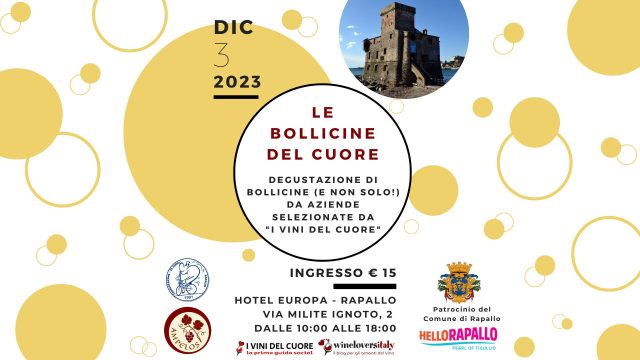 La seconda edizione de Le Bollicine del Cuore il 3 dicembre a Rapallo